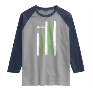 SEA12LE Champion Football Fan Gift Raglan Shirt Blue Green Pride TS12 Sport Gray Navy Print Your Wear