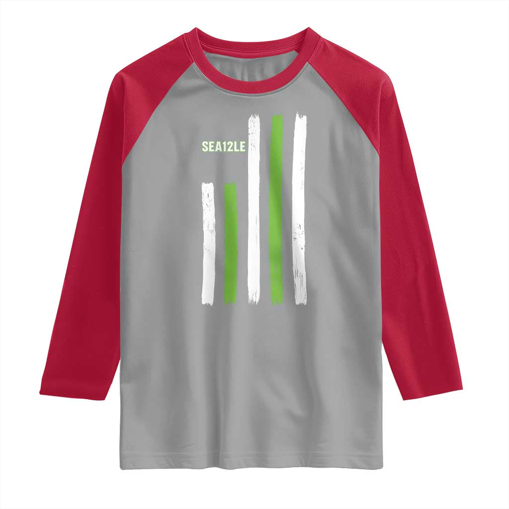 SEA12LE Champion Football Fan Gift Raglan Shirt Blue Green Pride TS12 Sport Gray Red Print Your Wear
