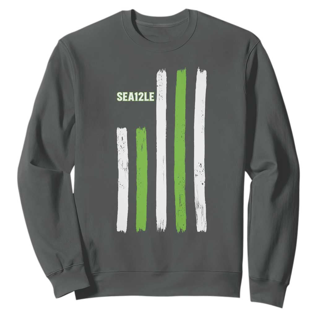 SEA12LE Champion Football Fan Gift Sweatshirt Blue Green Pride TS12 Dark Heather Print Your Wear