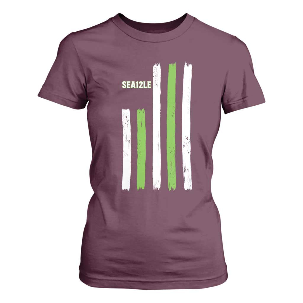 SEA12LE Champion Football Fan Gift T Shirt For Women Blue Green Pride TS12 Maroon Print Your Wear