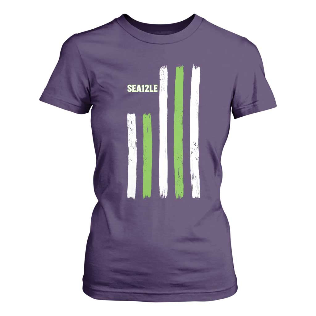 SEA12LE Champion Football Fan Gift T Shirt For Women Blue Green Pride TS12 Purple Print Your Wear