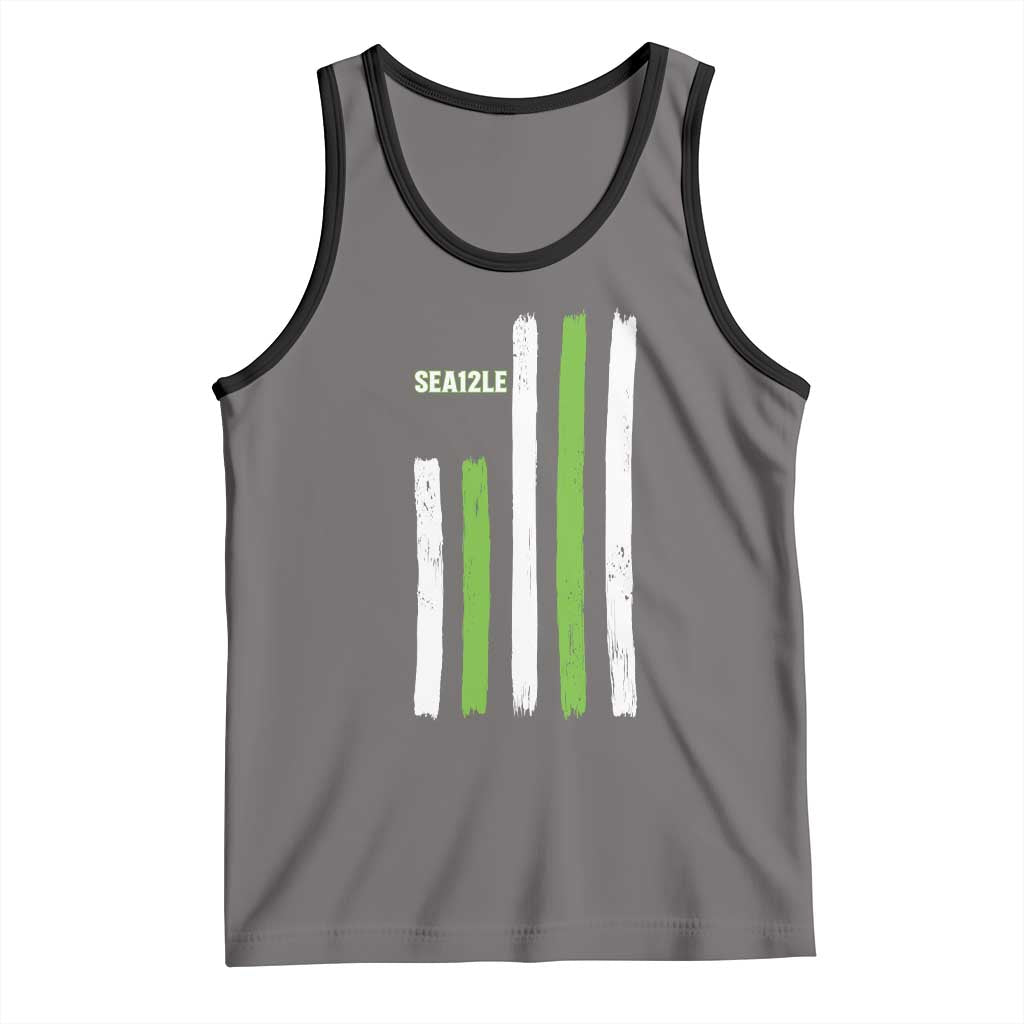 SEA12LE Champion Football Fan Gift Tank Top Blue Green Pride TS12 Deep Heather Black Print Your Wear