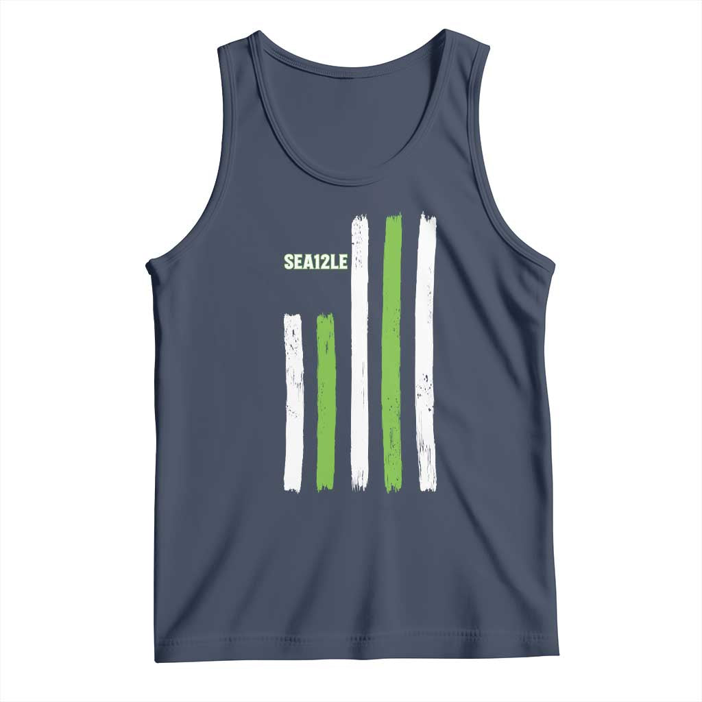 SEA12LE Champion Football Fan Gift Tank Top Blue Green Pride TS12 Navy Print Your Wear