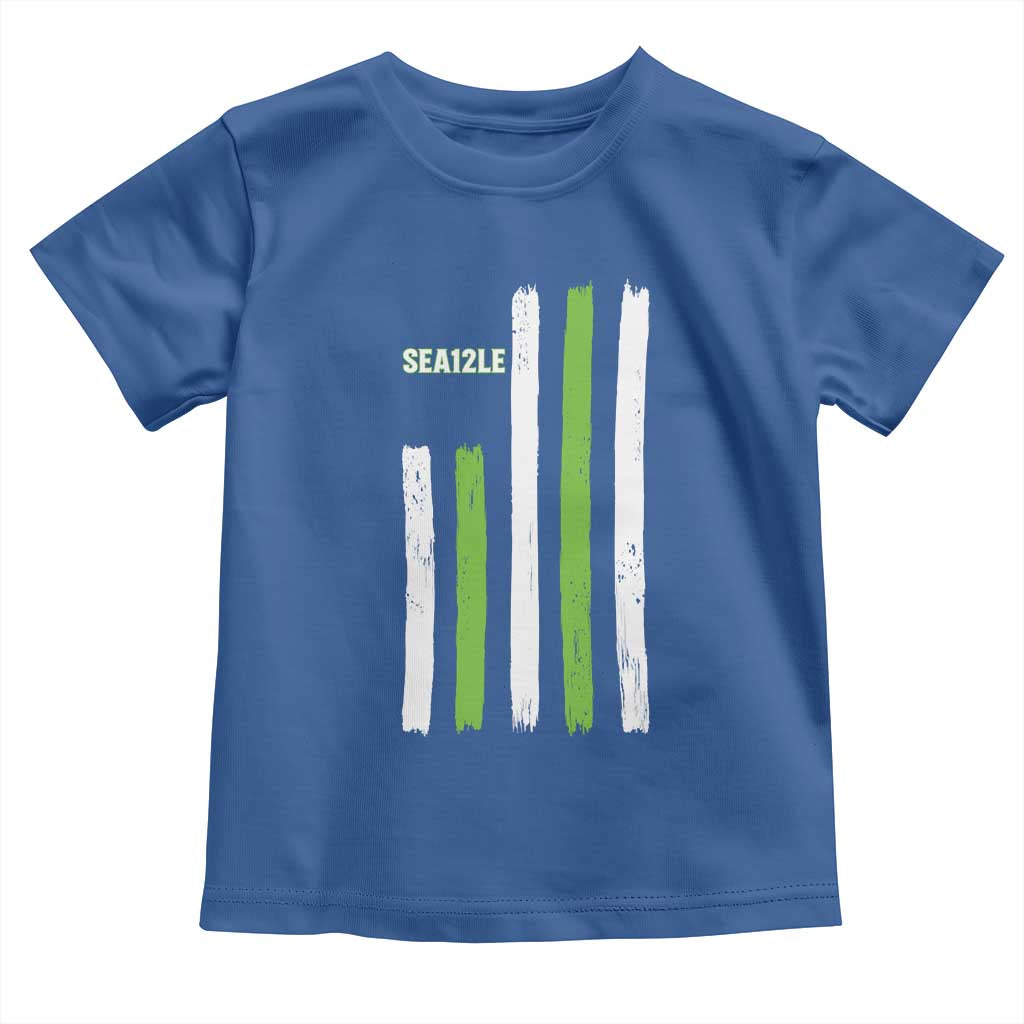 SEA12LE Champion Football Fan Gift Toddler T Shirt Blue Green Pride TS12 Royal Blue Print Your Wear