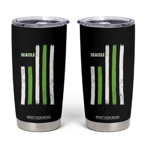SEA12LE Champion Football Fan Gift Tumbler Cup Blue Green Pride TS12 Black Print Your Wear