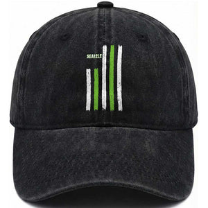 SEA12LE Champion Football Fan Gift Washed Cotton Baseball Cap Blue Green Pride TS12 Print Your Wear