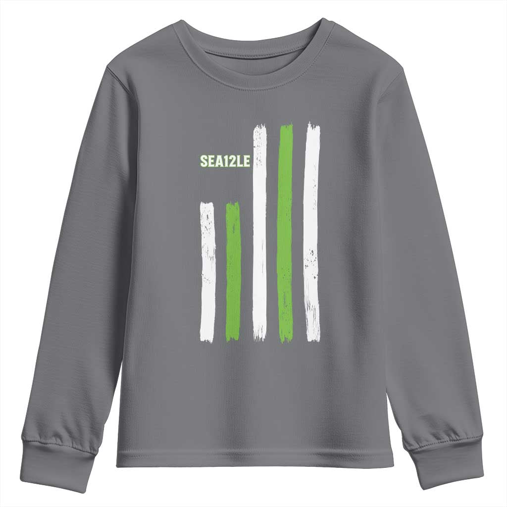 SEA12LE Champion Football Fan Gift Youth Sweatshirt Blue Green Pride TS12 Charcoal Print Your Wear
