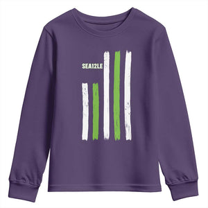 SEA12LE Champion Football Fan Gift Youth Sweatshirt Blue Green Pride TS12 Purple Print Your Wear