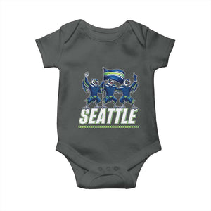 Seattle Fan Pride Victory Celebration Baby Onesie Gift For Sports Lovers TS12 Dark Heather Print Your Wear