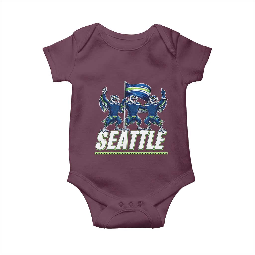 Seattle Fan Pride Victory Celebration Baby Onesie Gift For Sports Lovers TS12 Maroon Print Your Wear