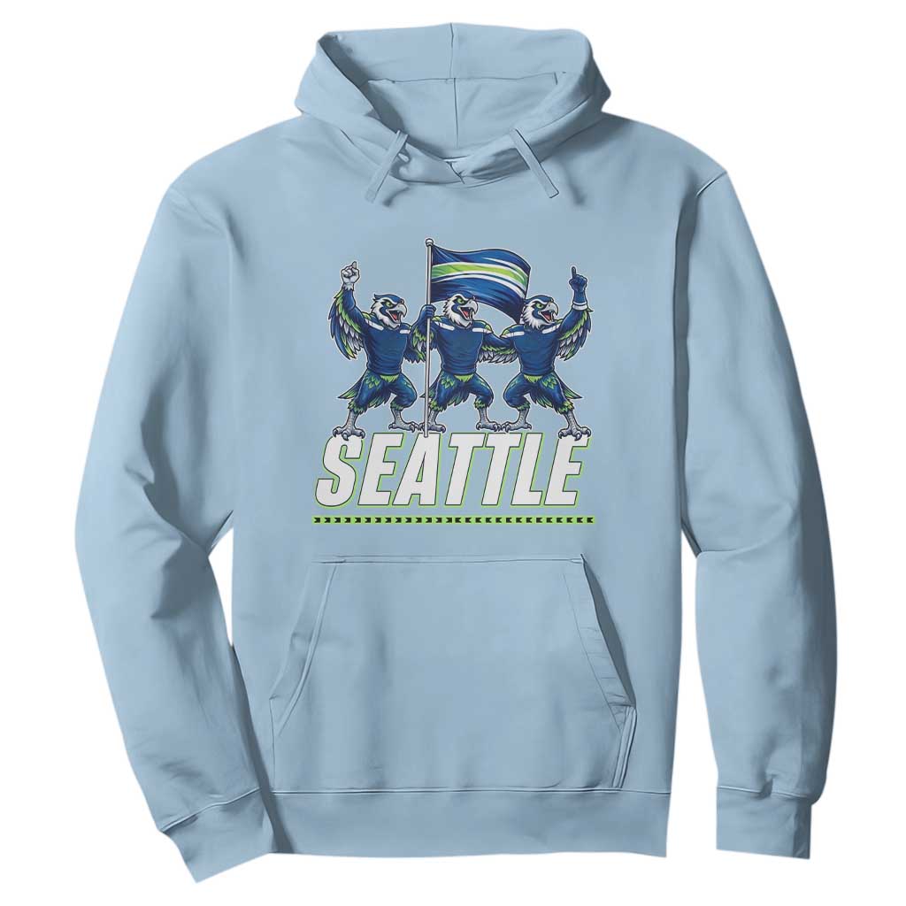 Seattle Fan Pride Victory Celebration Hoodie Gift For Sports Lovers TS12 Light Blue Print Your Wear