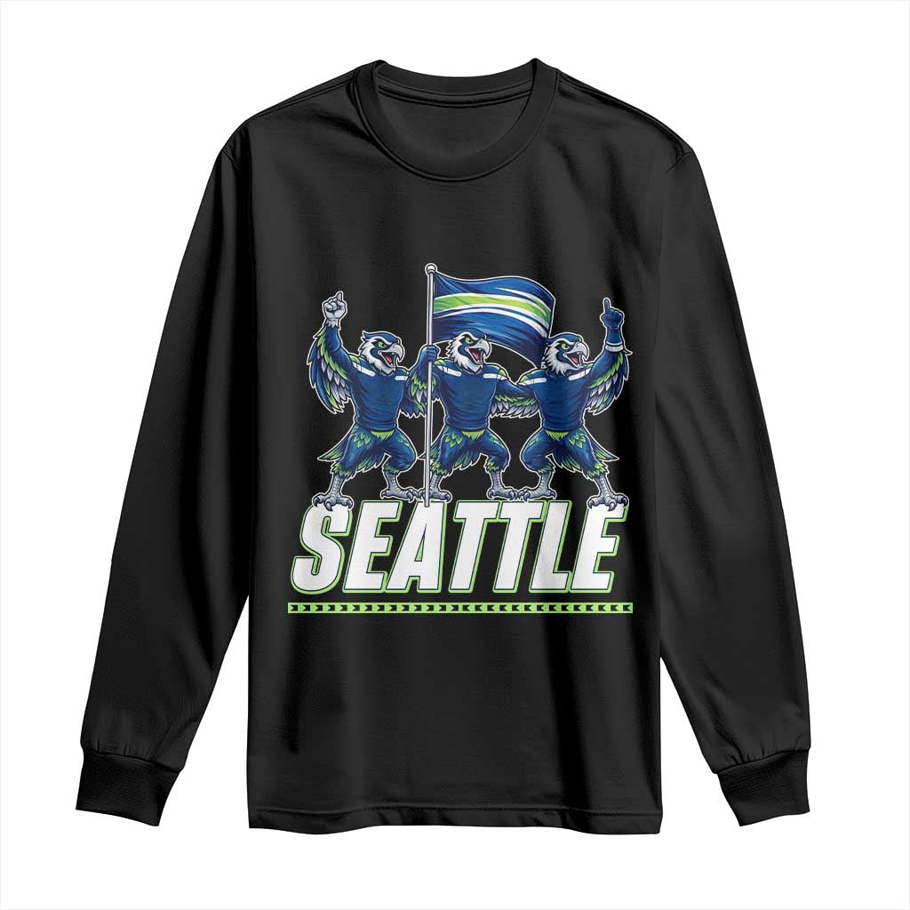 Seattle Fan Pride Victory Celebration Long Sleeve Shirt Gift For Sports Lovers TS12 Black Print Your Wear