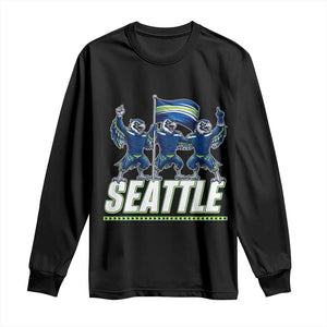 Seattle Fan Pride Victory Celebration Long Sleeve Shirt Gift For Sports Lovers TS12 Black Print Your Wear