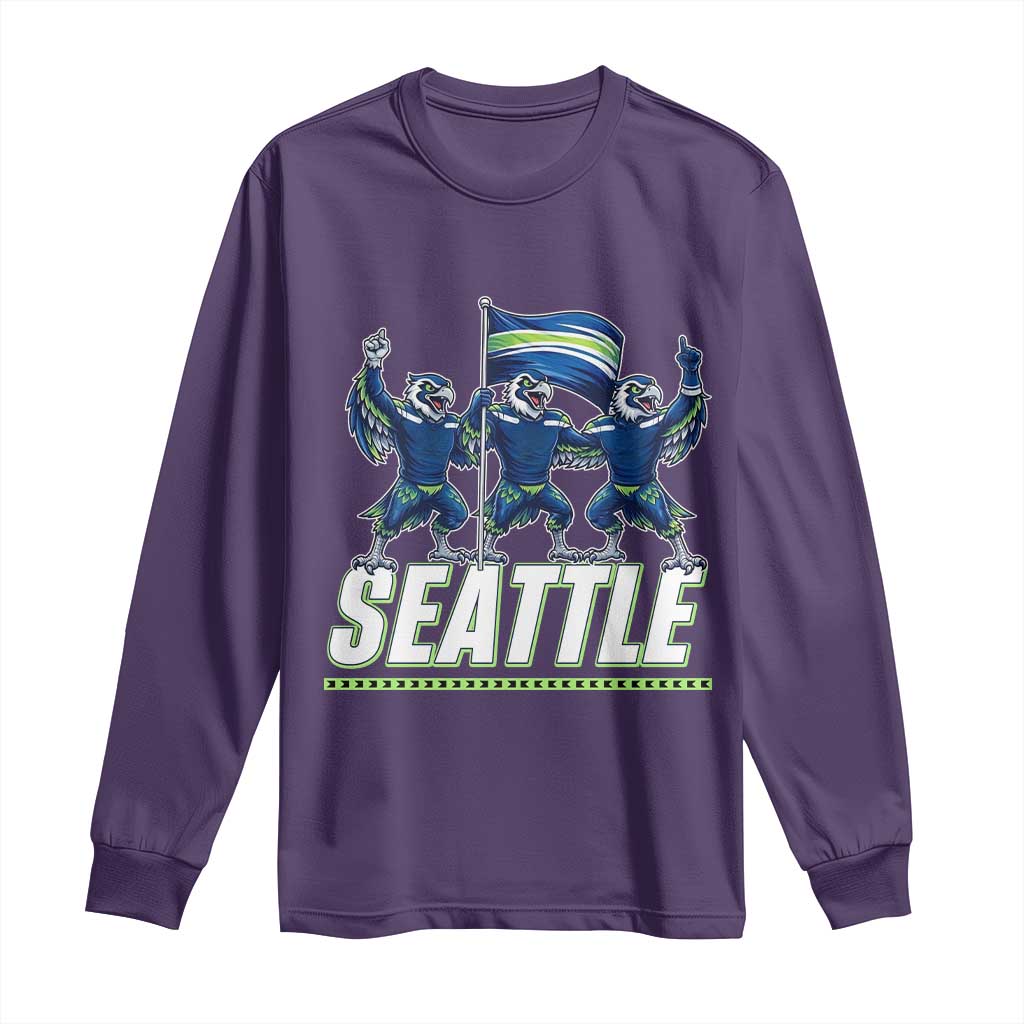 Seattle Fan Pride Victory Celebration Long Sleeve Shirt Gift For Sports Lovers TS12 Purple Print Your Wear