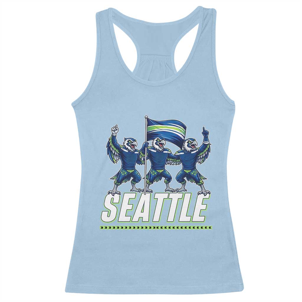 Seattle Fan Pride Victory Celebration Racerback Tank Top Gift For Sports Lovers TS12 Light Blue Print Your Wear