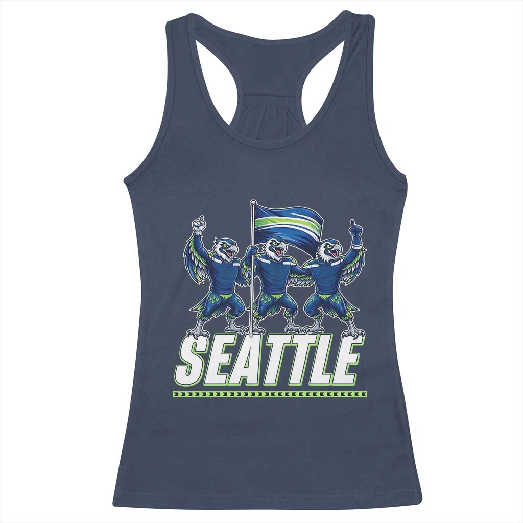 Seattle Fan Pride Victory Celebration Racerback Tank Top Gift For Sports Lovers TS12 Navy Print Your Wear