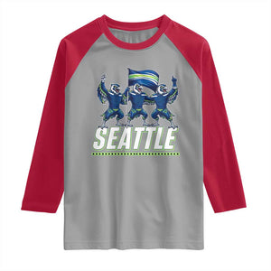 Seattle Fan Pride Victory Celebration Raglan Shirt Gift For Sports Lovers TS12 Sport Gray Red Print Your Wear