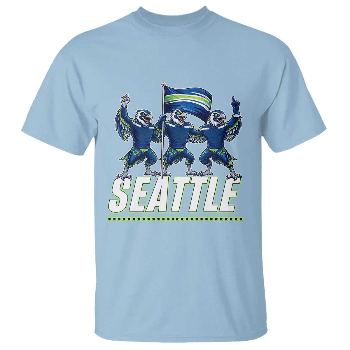 Seattle Fan Pride Victory Celebration T Shirt Gift For Sports Lovers TS12 Light Blue Print Your Wear