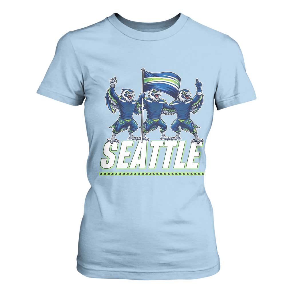 Seattle Fan Pride Victory Celebration T Shirt For Women Gift For Sports Lovers TS12 Light Blue Print Your Wear