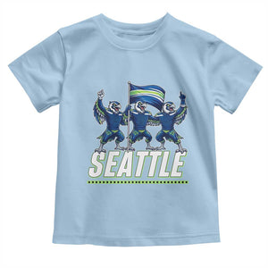 Seattle Fan Pride Victory Celebration Toddler T Shirt Gift For Sports Lovers TS12 Light Blue Print Your Wear