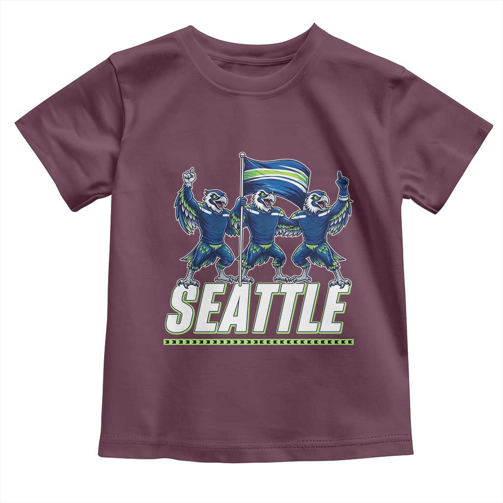 Seattle Fan Pride Victory Celebration Toddler T Shirt Gift For Sports Lovers TS12 Maroon Print Your Wear