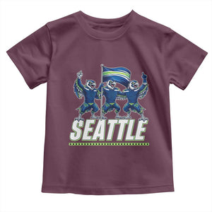 Seattle Fan Pride Victory Celebration Toddler T Shirt Gift For Sports Lovers TS12 Maroon Print Your Wear
