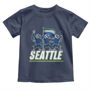 Seattle Fan Pride Victory Celebration Toddler T Shirt Gift For Sports Lovers TS12 Navy Print Your Wear