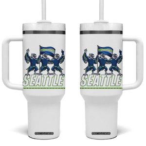 Seattle Fan Pride Victory Celebration Tumbler With Handle Gift For Sports Lovers TS12 One Size: 40 oz White Print Your Wear
