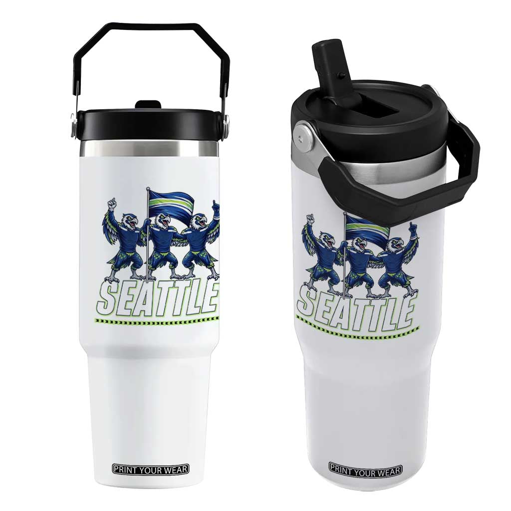 Seattle Fan Pride Victory Celebration Flip Straw Tumbler Gift For Sports Lovers TS12 One Size: 30 oz White Print Your Wear