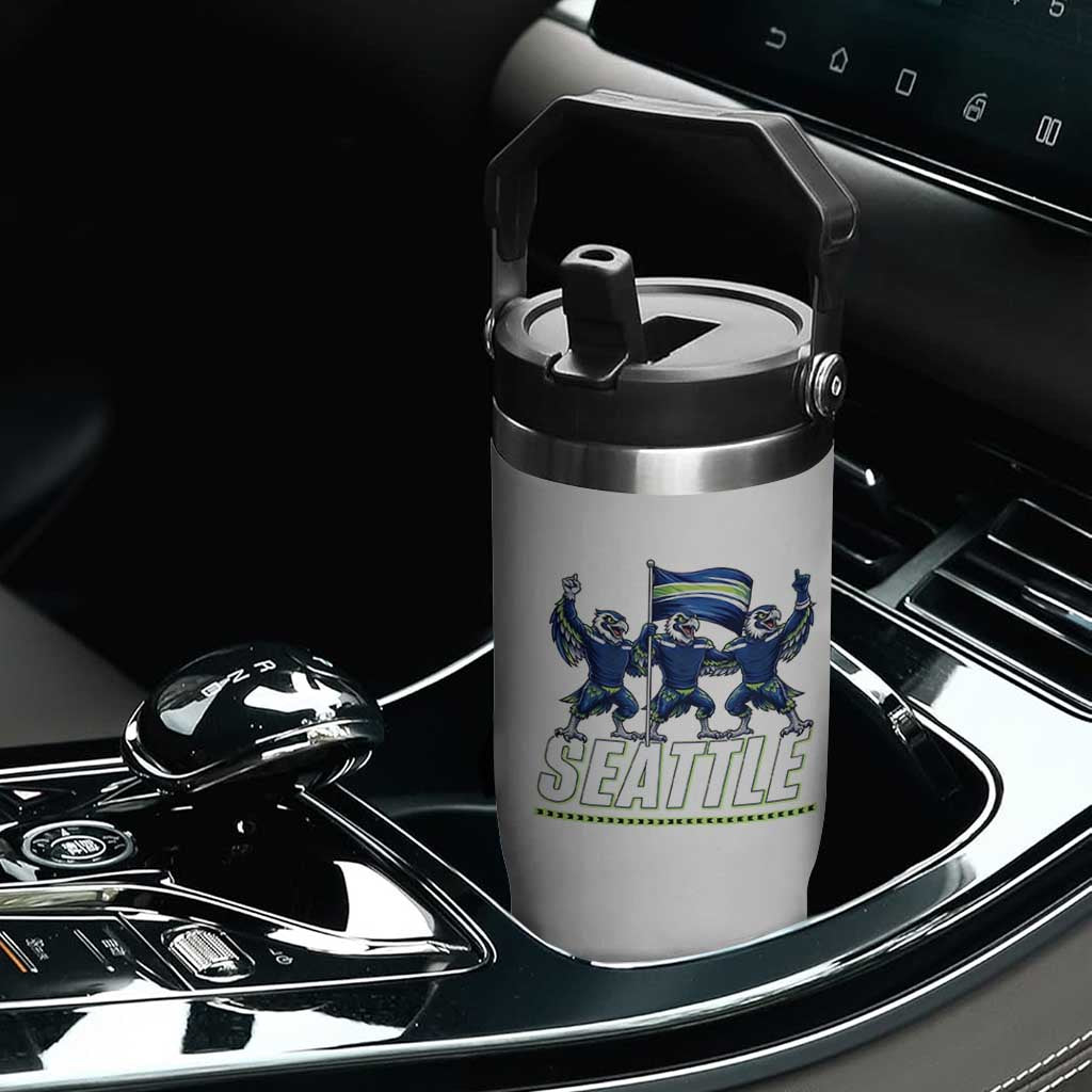 Seattle Fan Pride Victory Celebration Flip Straw Tumbler Gift For Sports Lovers TS12 Print Your Wear
