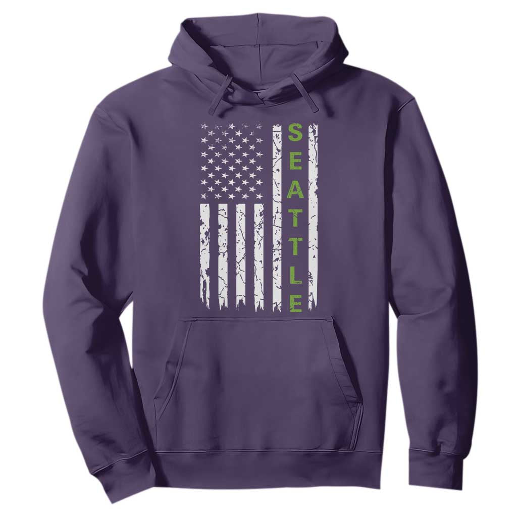 Seattle With American Flag Fan Pride Hoodie Gift For Sports Lovers TS12 Purple Print Your Wear