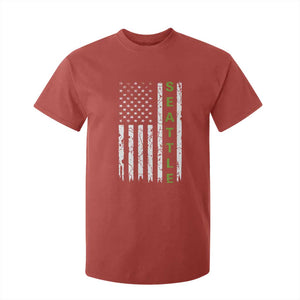 Seattle With American Flag Fan Pride T Shirt For Kid Gift For Sports Lovers TS12 Red Print Your Wear