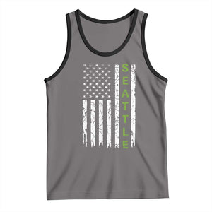 Seattle With American Flag Fan Pride Tank Top Gift For Sports Lovers TS12 Deep Heather Black Print Your Wear