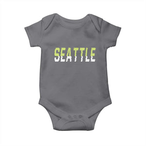 Seattle Retro Glitch Fan Gift Baby Onesie Proud Northwest 12s Fan TS12 Charcoal Print Your Wear