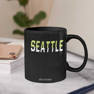 Seattle Retro Glitch Fan Gift Coffee Mug Proud Northwest 12s Fan TS12 Print Your Wear