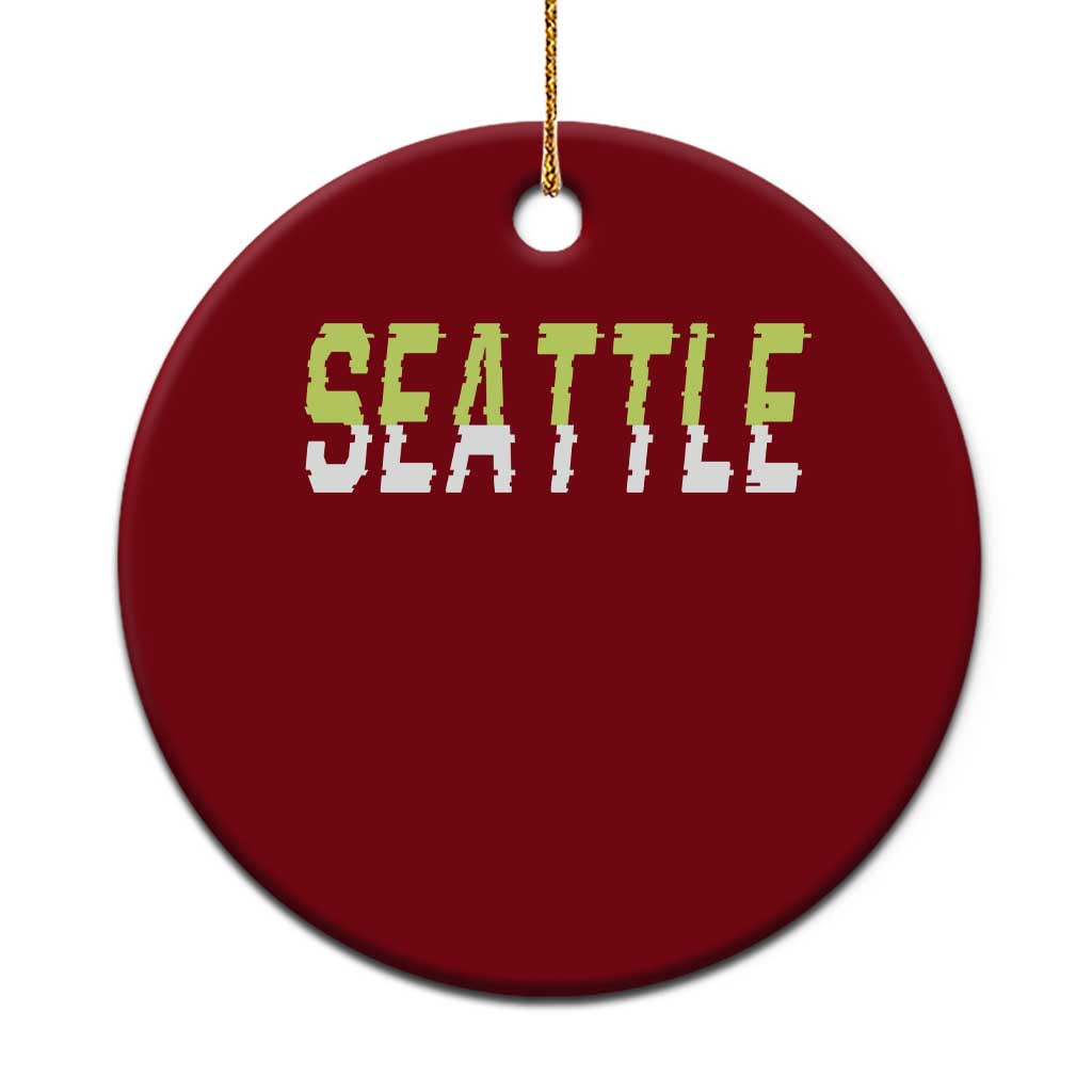 Seattle Retro Glitch Fan Gift Ceramic Ornament Proud Northwest 12s Fan TS12 1pc Red Print Your Wear