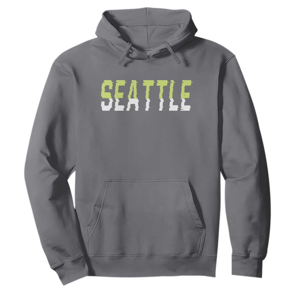 Seattle Retro Glitch Fan Gift Hoodie Proud Northwest 12s Fan TS12 Charcoal Print Your Wear