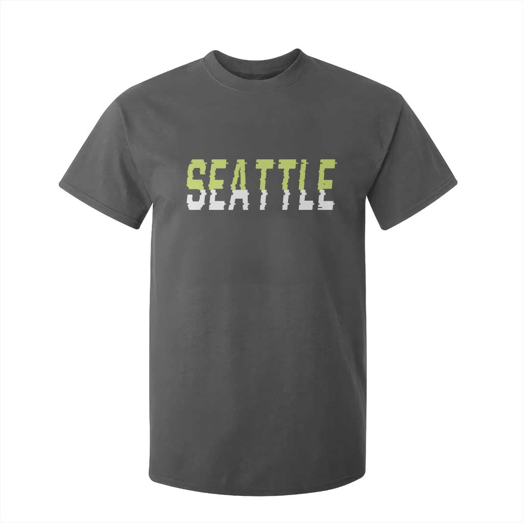 Seattle Retro Glitch Fan Gift T Shirt For Kid Proud Northwest 12s Fan TS12 Dark Heather Print Your Wear