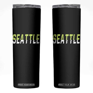 Seattle Retro Glitch Fan Gift Skinny Tumbler Proud Northwest 12s Fan TS12 Black Print Your Wear