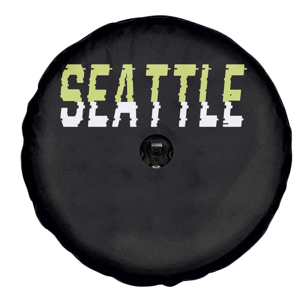 Seattle Retro Glitch Fan Gift Spare Tire Cover Proud Northwest 12s Fan TS12 Print Your Wear