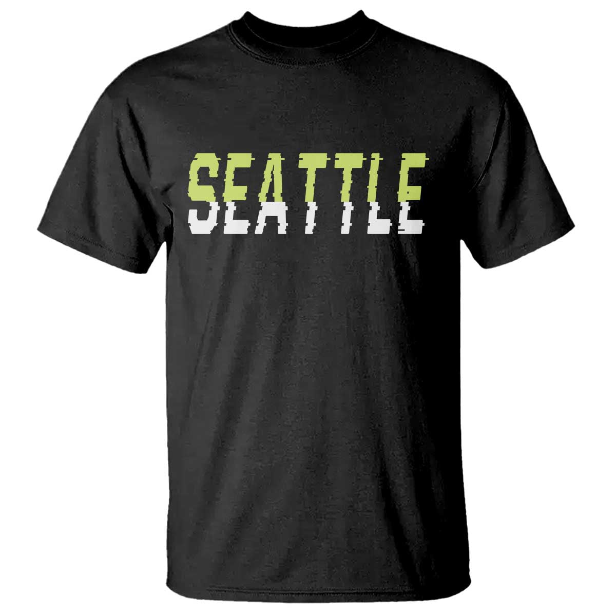 Seattle Retro Glitch Fan Gift T Shirt Proud Northwest 12s Fan TS12 Black Print Your Wear