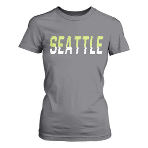 Seattle Retro Glitch Fan Gift T Shirt For Women Proud Northwest 12s Fan TS12 Charcoal Print Your Wear