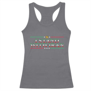I Stand With Iran Racerback Tank Top Freedom For Iran 2026 Resistance Movement TS12 Charcoal Print Your Wear