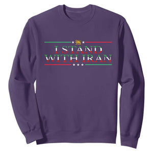 I Stand With Iran Sweatshirt Freedom For Iran 2026 Resistance Movement TS12 Purple Print Your Wear