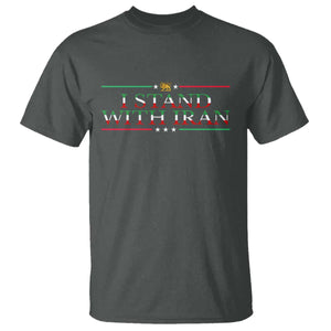 I Stand With Iran T Shirt Freedom For Iran 2026 Resistance Movement TS12 Dark Heather Print Your Wear