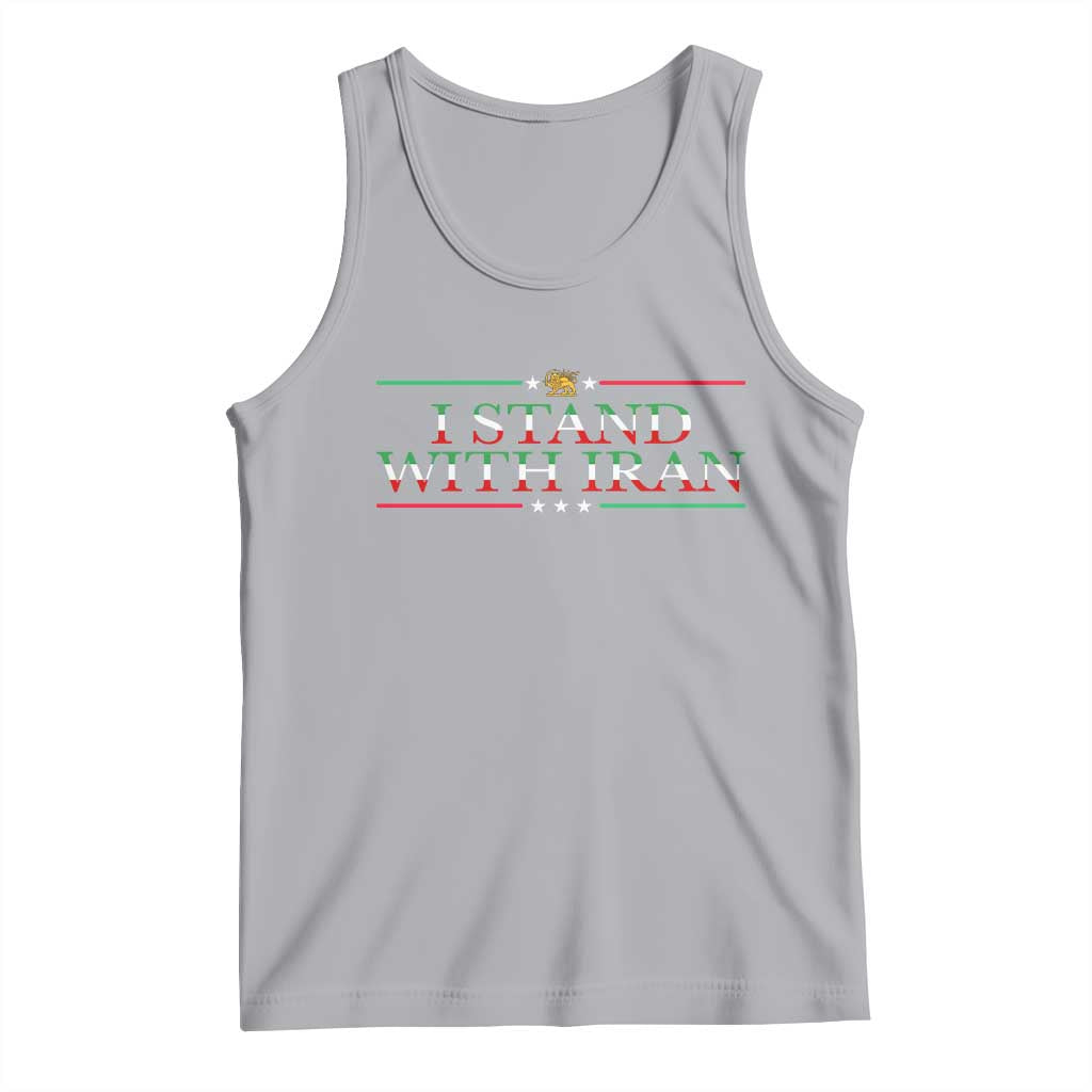 I Stand With Iran Tank Top Freedom For Iran 2026 Resistance Movement TS12 Athletic Heather Print Your Wear