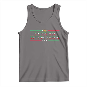 I Stand With Iran Tank Top Freedom For Iran 2026 Resistance Movement TS12 Deep Heather Print Your Wear