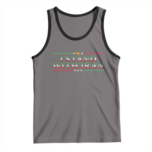 I Stand With Iran Tank Top Freedom For Iran 2026 Resistance Movement TS12 Deep Heather Black Print Your Wear