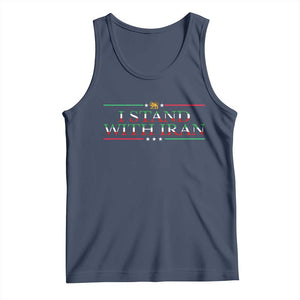 I Stand With Iran Tank Top Freedom For Iran 2026 Resistance Movement TS12 Navy Print Your Wear