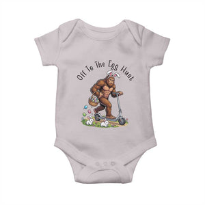 Funny Easter Bigfoot Baby Onesie Off To The Egg Hunt TS12 Ice Gray Print Your Wear